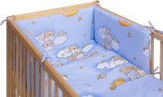 Dětská postýlka s kompletní výbavou 120 x 60 cm, mráček modrá Scarlett