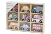 Dřevěný set dopravní prostředky 9ks