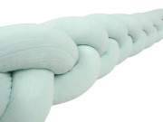Mušelínový mantinel cop 200 cm Babymatex – chránič do postýlky Mint