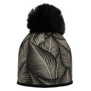 Dívčí podšitá čepice Merino s bambulí Palma černá RDX