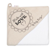 Dětská termoosuška s kapucí Made with Love 80 x 80 cm