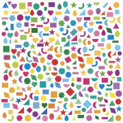 Samolepky Geometrické tvary 300 ks