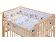 Dětská postýlka s kompletní výbavou 120 x 60 cm, béžová Japy Scarlett