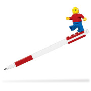 Gelové pero s minifigurkou, červené 1 ks
