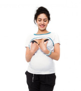 Těhotenské a kojící triko Aldona - Bílá