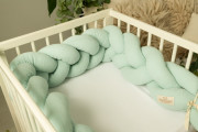 Mušelínový mantinel cop 200 cm Babymatex – chránič do postýlky Mint