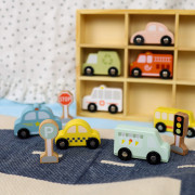 Dopravní prostředky a značky Pastel 12 ks Tooky Toy