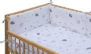 Dětská postýlka přírodní s kompletní výbavou 120 x 60 cm Krena Scarlett