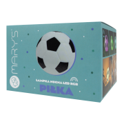 LED silikonová noční lampička Rgb, měkká s pumpičkou - fotbalový míč Mary's 