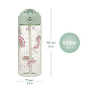 Tritanová láhev na pití s brčkem 500 ml Baagl