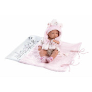 New Born holčička 73898 Llorens - Realistická panenka s celovinylovým tělem 40 cm