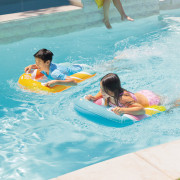 Plovací deska/lehátko s průhledem nafukovací s úchyty 84x79 cm 