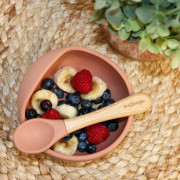 Silikonová miska s přísavkou a lžičkou Bo Jungle Terracotta