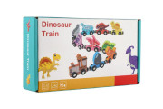 Vlak/Vláček s vagóny dinosaurus na magnety 10 ks dřevo