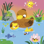 My arts&crafts Mini Sametové omalovánky Chutná zvířátka od 18 měsíců Janod