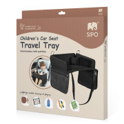 Skládací stolek do auta s kapsou na tablet černý Sipo