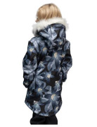 Dívčí zimní softshellový kabát s beránkem Bloom Černá Esito