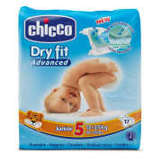 Dry Fit Pleny jednorázové 5 Junior (12-25 kg) 17 ks Chicco