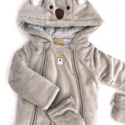 Zimní kojenecká kombinéza s rukavicema Pidilidi Beige