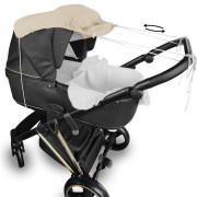 Mušelínová sluneční stříška na kočárek Nature Baby Nellys