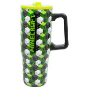 Termohrnek s brčkem a uchem 920 ml Minecraft Iconicmono