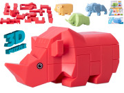 Hlavolam 3D puzzle zvířátka 16 ks