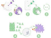 Kreativní sada Zvířátka a prstové barvy Djeco