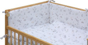Dětská postýlka přírodní s kompletní výbavou 120 x 60 cm Luka Scarlett