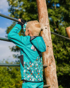 Softshellová bunda dětská Medvědi tyrkysová Wamu