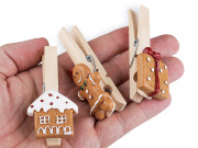 Velké vánoční kolíčky - perníčky sada 3 ks