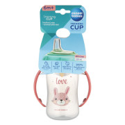 Hrneček tréninkový Cute Animals se silikonovým pítkem 320 ml Canpol babies
