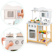 Dřevěná dětská kuchyňka s troubou a příslušenstvím