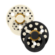 Anatomický dudlík z prírodního kaučuku Colour Polka 2 ks 0 - 6 měsíců Bibs