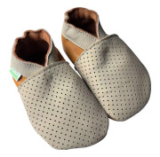 Kožené capáčky děrované Barefoot Vel. XL (18-24 měs.) Hopi Hop