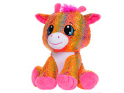 Star Sparkle žirafa plyšová oranžová sedící 37 cm 