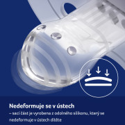 Dudlík svítící silikonový dynamický 2 ks Teddy Love 6 - 18 m Lovi