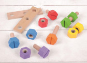 Dřevěný spojovací materiál v dóze Bigjigs Toys