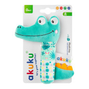 Plyšová hračka s pískátkem - Krokodýl, zelená Akuku