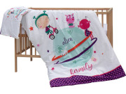 Dětská postýlka s kompletní výbavou 120 x 60 cm, Moly Scarlett 