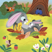 My arts&crafts Mini Sametové omalovánky Chutná zvířátka od 18 měsíců Janod