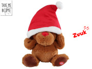 Sob plyšový nasazující si santovskou čepici se zvukem Take Me Home