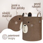 Koš na hračky XL se šňůrkou, skládací bavlněný / 63 l Sipo 