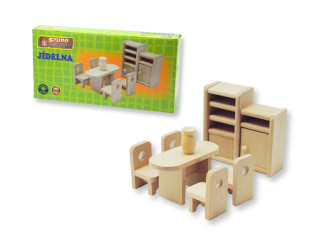 Dřevěný nábytek pro panenky - jídelna