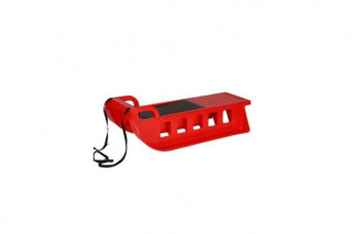 Sáně Kamzík plastové červené s popruhem 85x41cm