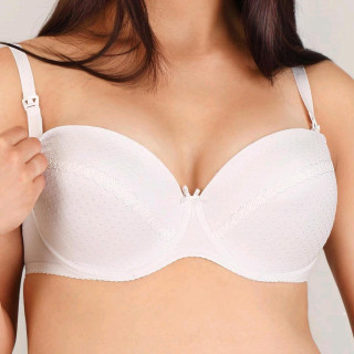 Polovyztužená kojící podprsenka New Baby Eva bílá 80E 2. JAKOST