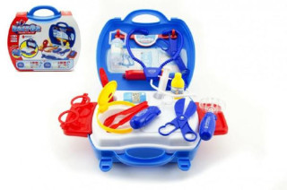 Doktorská sada plast 20ks doplňky se zvukem a světlem v kufříku