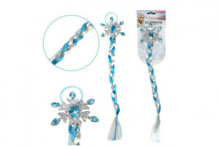 Cop vlasový se sponou na gumičce Ledová princezna