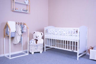 Dětská postýlka New Baby Mia 120 x 60 cm šedá