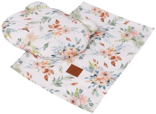 Bambusová letní sada polštářku s přikrývkou Jarní květiny Infantilo