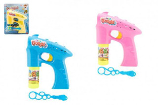 Bublifuk pistole plast 13 cm + 1x náplň na baterie 